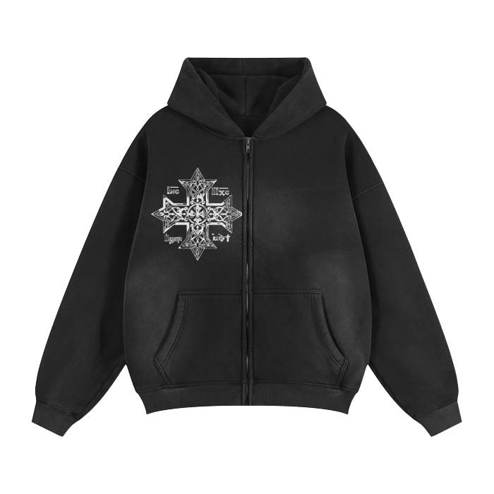 Coptic Orthodox Cross Zip Up Jacket