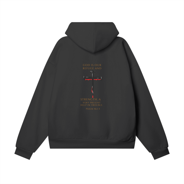 Psalms 46:1-3 Ultra Premium Heavyweight Fleece Hoodie