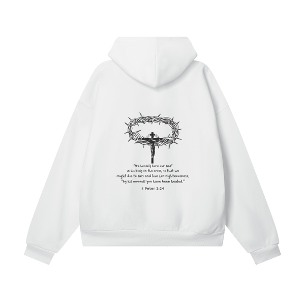 Peter 2:24 Ultra Premium Heavyweight Fleece Hoodie