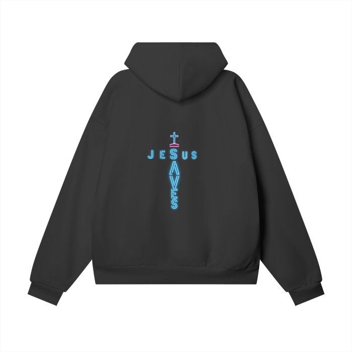 Jesus Saves Cross Ultra Premium Heavyweight Fleece Hoodie
